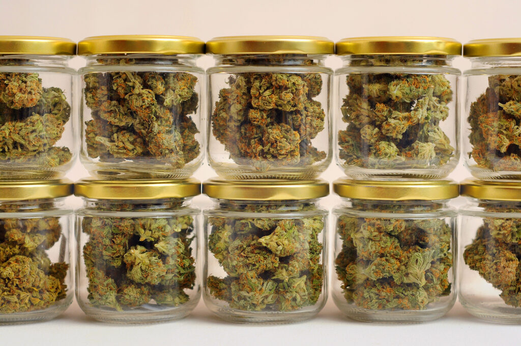 jars of cannabis