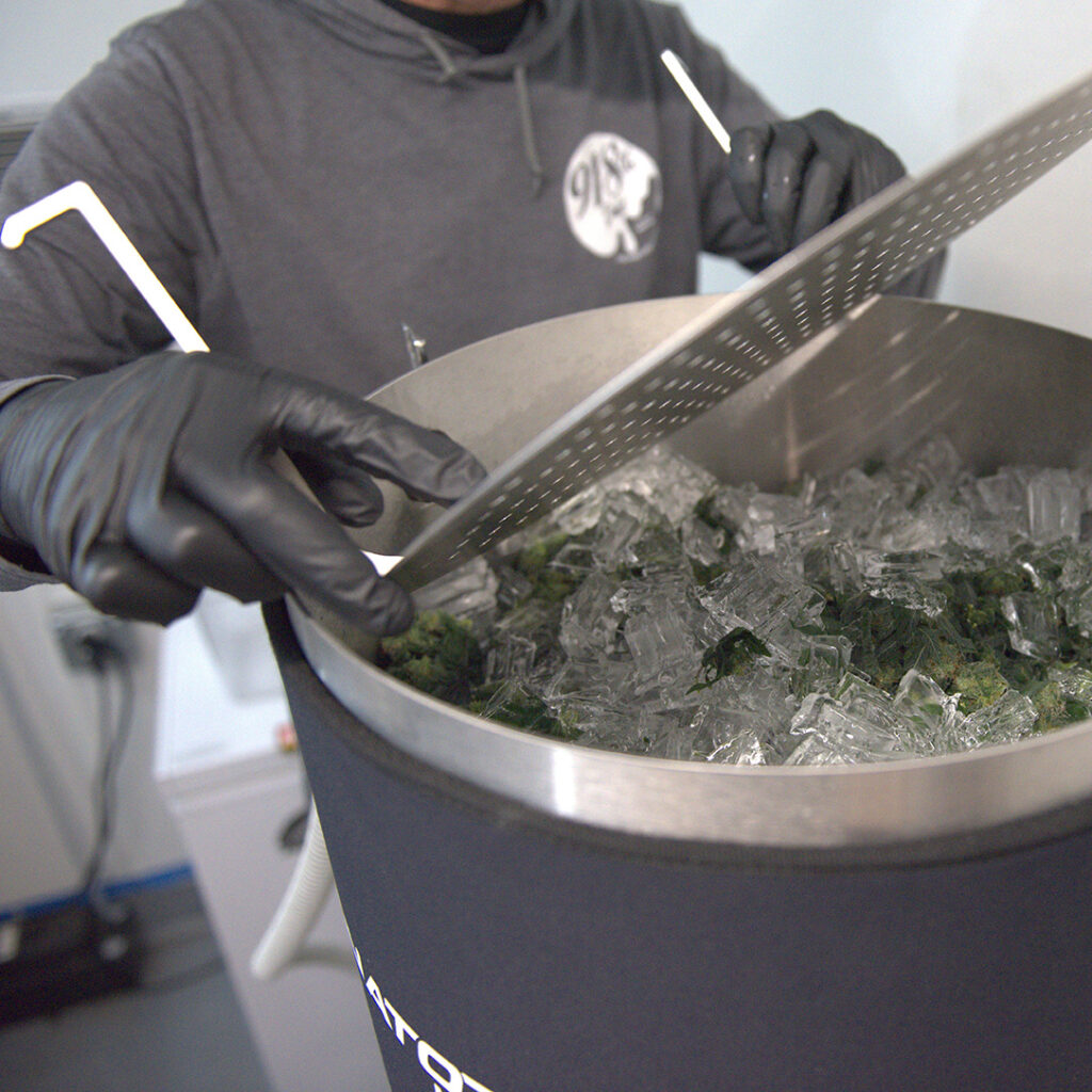 creating bubble hash with ice and water